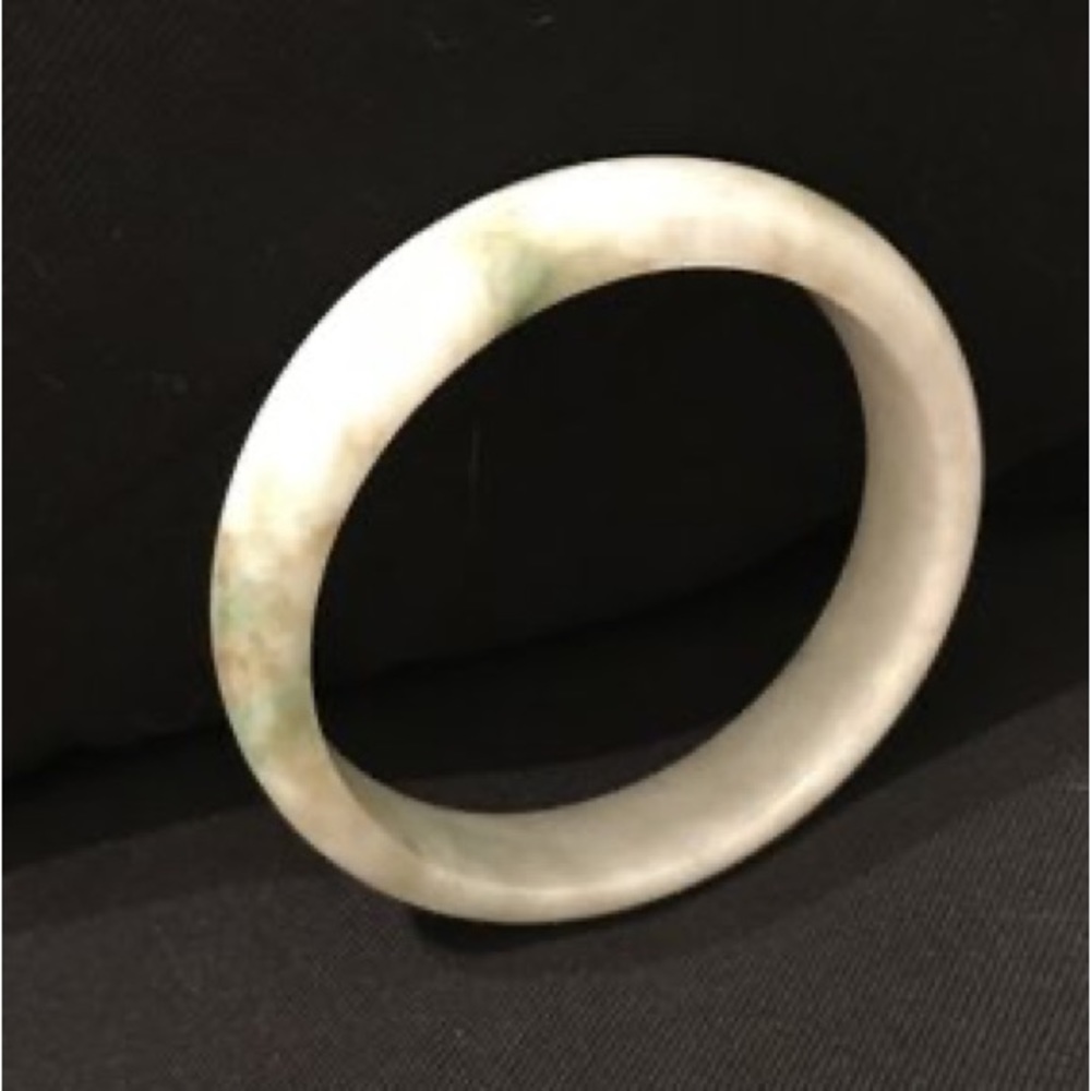 Solid White Jade Bracelet - image 2